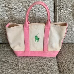 ralph lauren pink tote bolsa